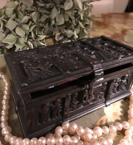 An Erhard & Sohne style Bronze Reliquary Jewellery Box - Image 7