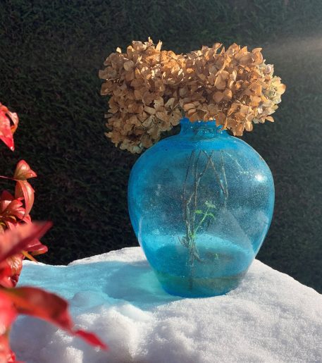 A Hand Blown, Large Turquoise Art Glass Vase - SOLD! - Image 5
