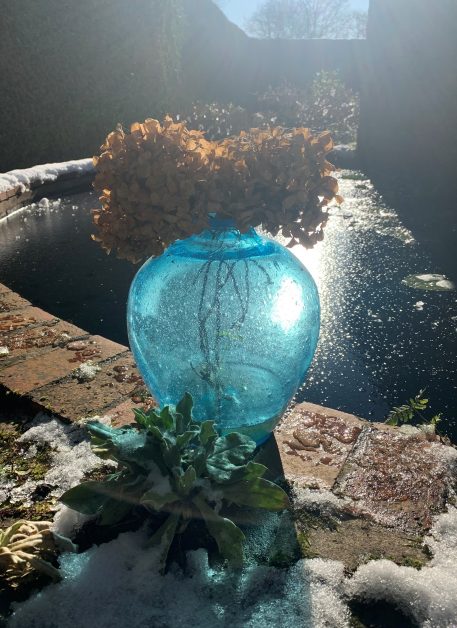A Hand Blown, Large Turquoise Art Glass Vase - SOLD! - Image 3