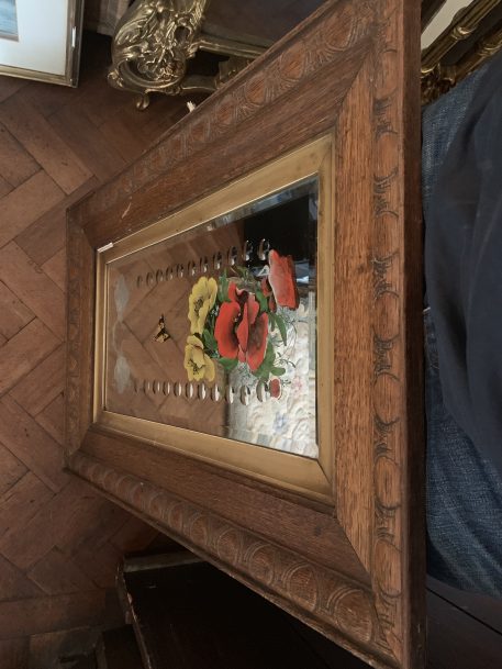 A Lovely Oak Framed Victorian Bevelled Edged "Gypsy" Mirror - Image 8