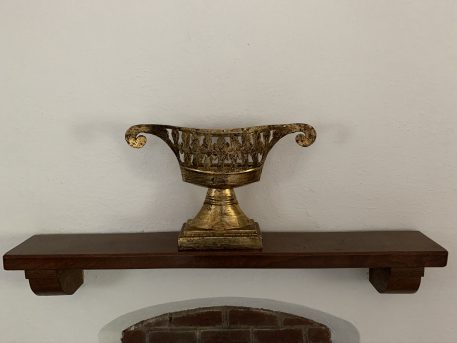 Decorative Italian Style Gilt Metal Pedestal Bowl / Stand - Image 3