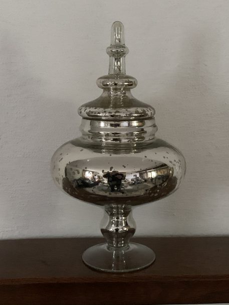 An Attractive Mercury Glass Apothecary Jar & Lid - SOLD! - Image 2