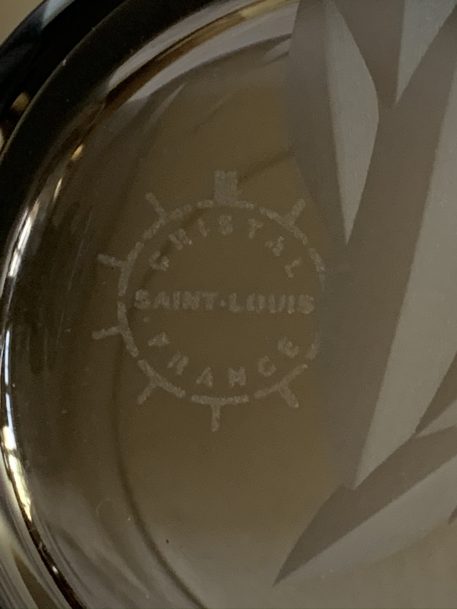 Saint-Louis (France) Grey Etched Decanter & Glass - Image 6