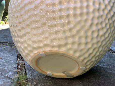 A Large Scandinavian Style Design Cream Vase with a Dimple effect - SOLD! - Image 8