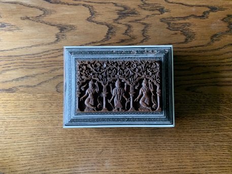 Anglo Indian Finely Carved Sandalwood & Sedeli Mosaic Box - Image 2
