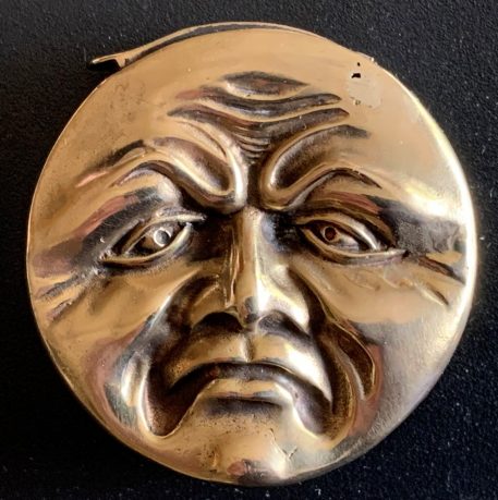Novelty Brass Vesta Case With A Two Faced Happy and Sad Moon - SOLD! - Image 4