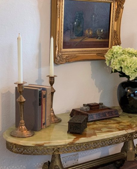 Onyx and Brass Coffee Table - Image 7