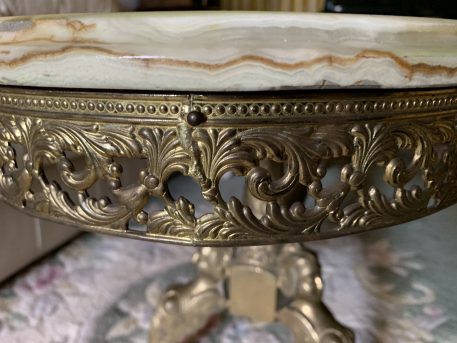 Onyx and Brass Coffee Table - Image 5