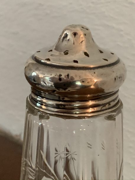 George V English Sterling Silver Topped Sugar Shaker - Image 3