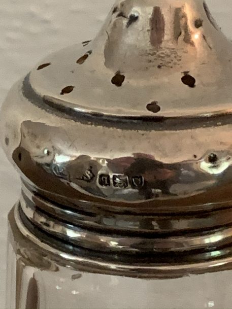 George V English Sterling Silver Topped Sugar Shaker - Image 2