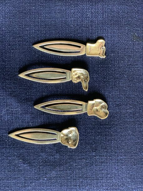 Four Charming Dogs Head Bookmarks, Sterling Silver - SOLD! - Image 7