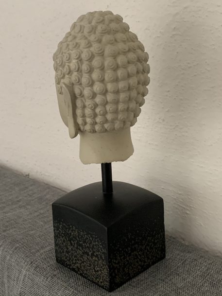 A Carved Stone Effect coloured Buddha Head on Plinth - SOLD! - Image 10