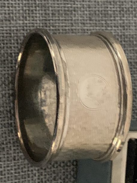 A Boxed Pair of Art Deco Silver Napkin Rings, Birmingham 1950 - Image 5