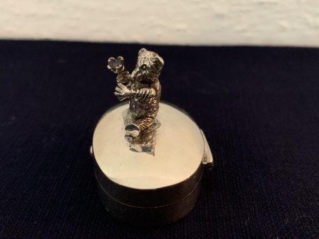 Silver Oval Teddy Bear Tooth Fairy Box, Hallmarked 925 - Image 2