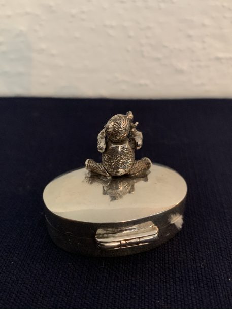 Silver Oval Teddy Bear Tooth Fairy Box, Hallmarked 925 - Image 3
