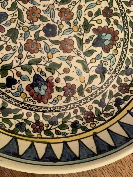 Hand-made Large Moorish Design Bowl with Floral Pattern - Image 2