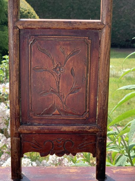 A Decorative, Signed and Carved Chinese Red Stained Chair - Image 11