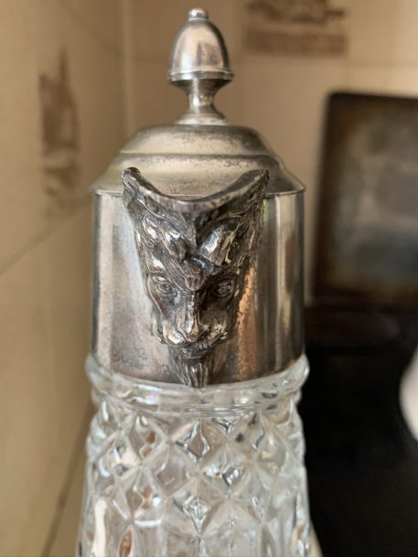 A Cut Glass and Silver Plated Claret Jug with Hooped Handle - Image 7