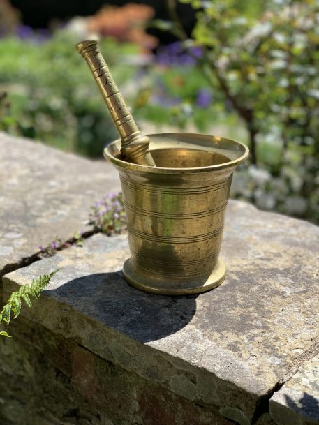 Antique Brass Apothecary Pestle and Mortar Pharmacy/Chemist Display - Image 3