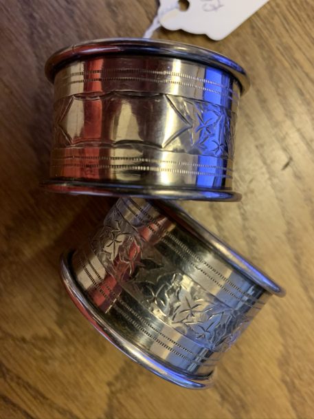Good Pair of Antique Silver Napkin Rings, Birmingham 1905 - Image 2