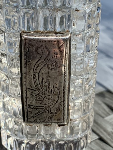An Elegant Silver Mounted Cut Glass Perfume Bottle - Image 9