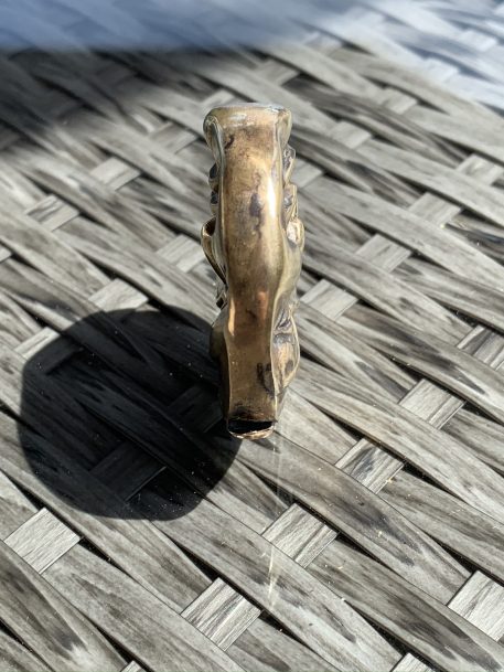 Novelty Brass Vesta Case With A Two Faced Happy and Sad Moon - SOLD! - Image 3