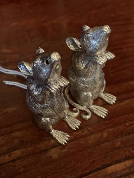 A Pair of Heavy Silver Mice Salt & Peppers - SOLD! - Image 2