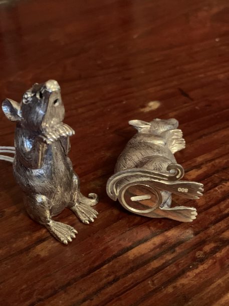A Pair of Heavy Silver Mice Salt & Peppers - SOLD! - Image 3