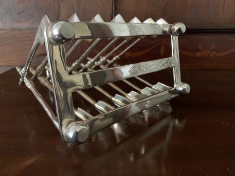 Silver Plated Toast Rack/Letter Rack with crossed Oars - Image 2