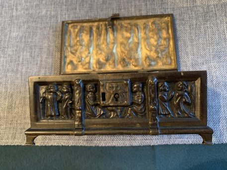 An Erhard & Sohne style Bronze Reliquary Jewellery Box - Image 5