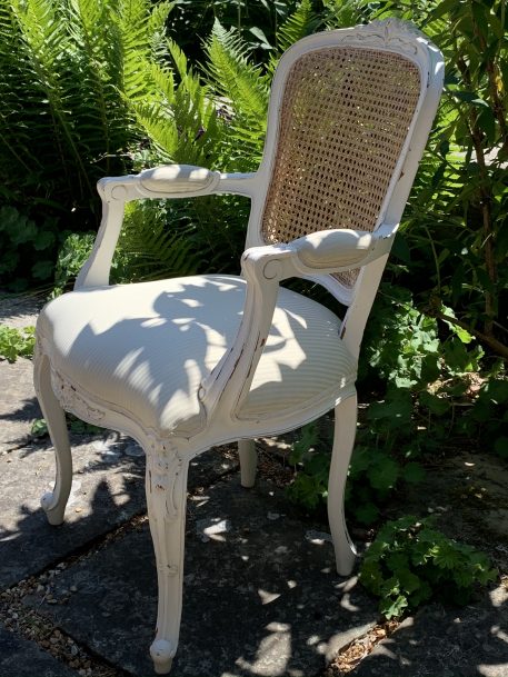 A Louis XV French Style Cane Back Fauteuil Armchair - Image 8
