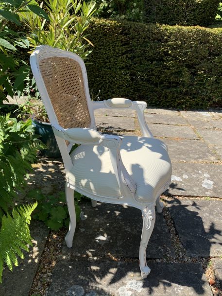 A Louis XV French Style Cane Back Fauteuil Armchair - Image 10