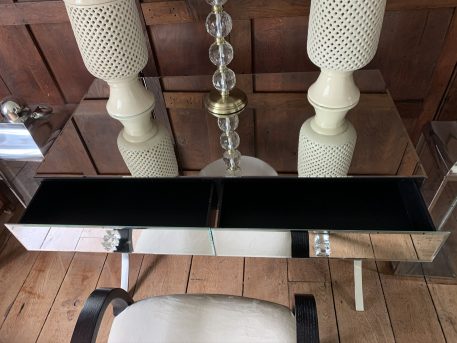 Elegant Two Drawer Mirrored Dressing Table / Hall Console - SOLD! - Image 9