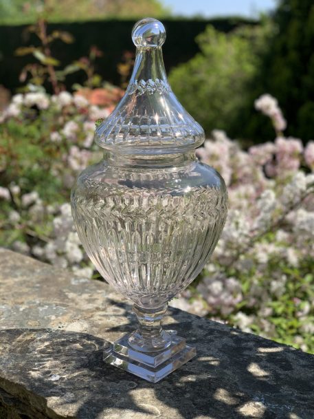 A Fine Pair of Cut Glass Pedestal Jars and Covers - Image 8