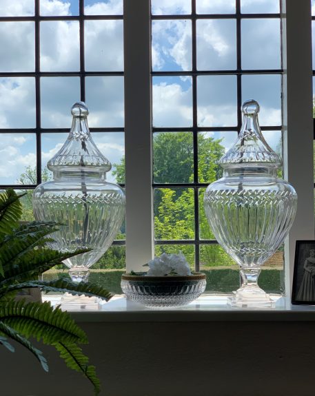 A Fine Pair of Cut Glass Pedestal Jars and Covers - Image 7