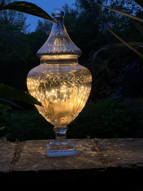 A Fine Pair of Cut Glass Pedestal Jars and Covers - Image 9
