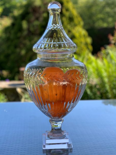 A Fine Pair of Cut Glass Pedestal Jars and Covers - Image 2