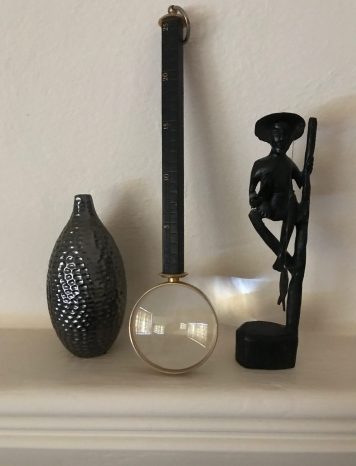 Large French Vintage Decorative Magnifying Glass