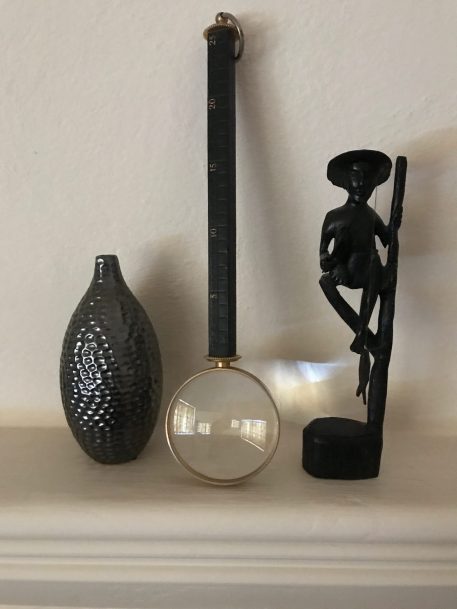 Large French Vintage Decorative Magnifying Glass