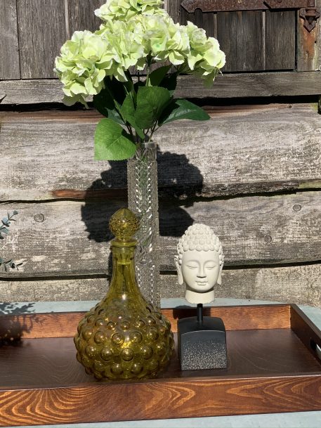 A Carved Stone Effect coloured Buddha Head on Plinth - SOLD! - Image 4