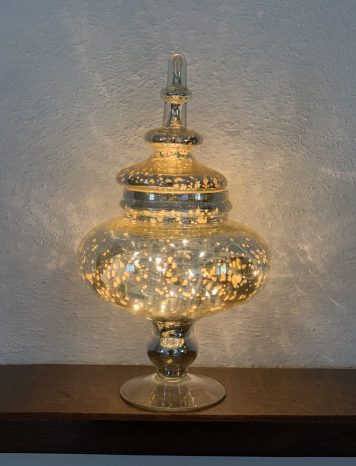 An Attractive Mercury Glass Apothecary Jar & Lid - SOLD!