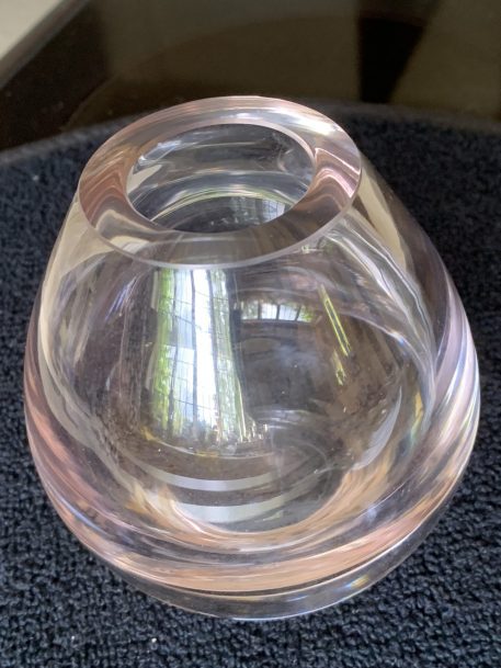 Contemporary Small Glass Posy Vase with a Pink Hue - Image 7