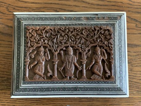 Anglo Indian Finely Carved Sandalwood & Sedeli Mosaic Box - Image 3