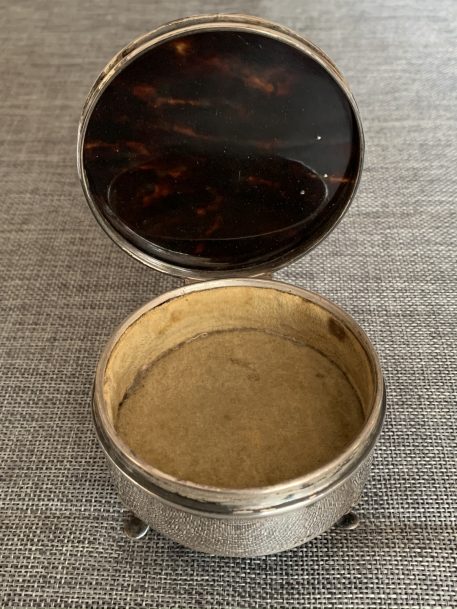 Antique Silver and Tortoiseshell Jewellery or Trinket Box - Image 7
