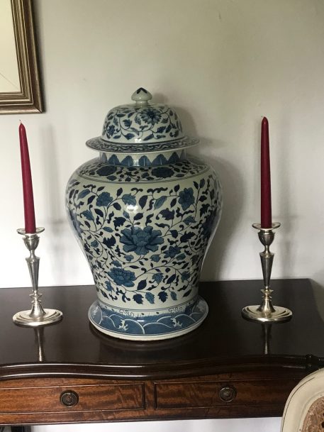 An Elegant Giant Mandarin, Hand Painted and Lidded Jar - Image 2