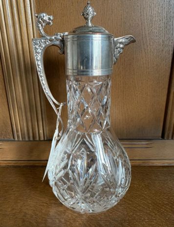 Cut Glass and Plated Claret Jug - SOLD!