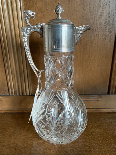 Cut Glass and Plated Claret Jug - SOLD!