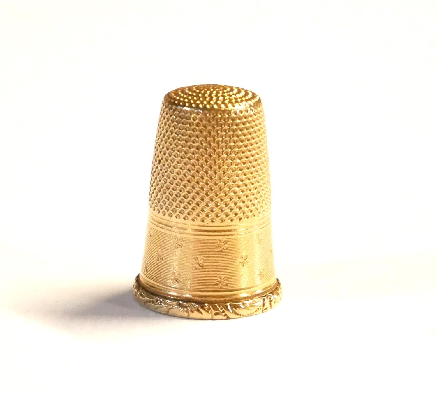 Superb Antique Victorian 18 Karat Gold Thimble - Antique Sage