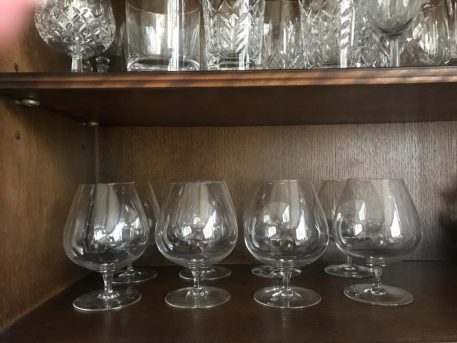 A Set of Eight Brandy or Cognac Balloon Glasses