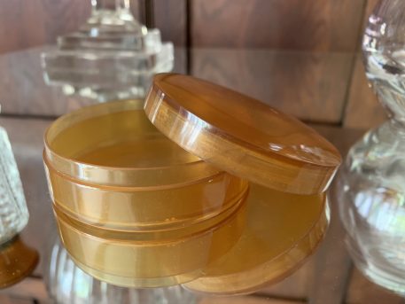 An Art Deco Cut Glass Scent Bottle with Faux Tortoiseshell Top - Image 6